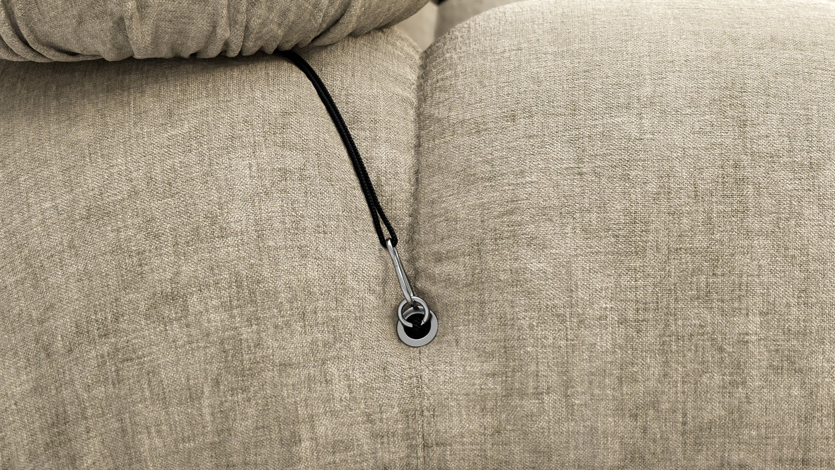 Bellini Sectional - Mario Bellini Sectional, Left Corner, Beige Gray Chenille