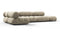 Bellini Sectional - Mario Bellini Sectional, Left Corner, Beige Gray Chenille