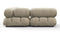 Bellini Sectional - Mario Bellini Sectional, Left Corner, Beige Gray Chenille