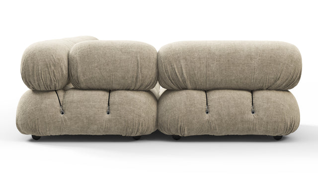 Bellini Sectional - Mario Bellini Sectional, Left Corner, Beige Gray Chenille