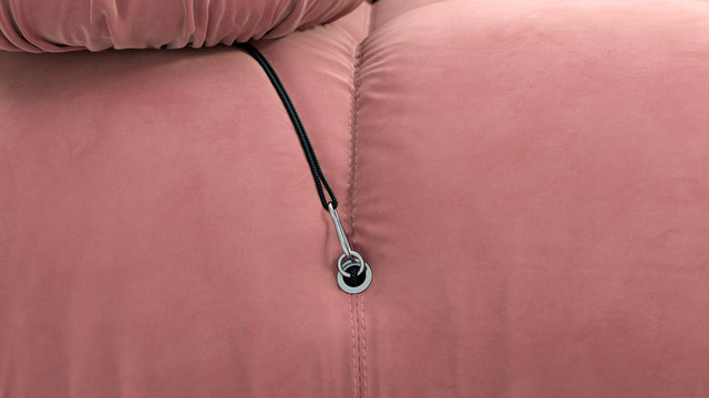 Bellini Sectional - Mario Bellini Sectional, Left Corner, Blush Pink Velvet