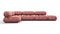 Bellini Sectional - Mario Bellini Sectional, Left Corner, Blush Pink Velvet