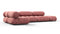 Bellini Sectional - Mario Bellini Sectional, Left Corner, Blush Pink Velvet