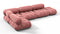 Bellini Sectional - Mario Bellini Sectional, Left Corner, Blush Pink Velvet