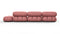 Bellini Sectional - Mario Bellini Sectional, Left Corner, Blush Pink Velvet