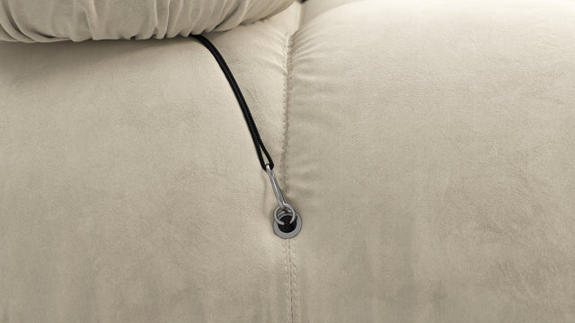 Bellini Sectional - Mario Bellini Sectional, Left Corner, Eggshell Vegan Suede