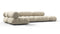 Bellini Sectional - Mario Bellini Sectional, Left Corner, Eggshell Vegan Suede