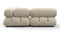 Bellini Sectional - Mario Bellini Sectional, Left Corner, Eggshell Vegan Suede