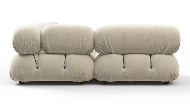 Bellini Sectional - Mario Bellini Sectional, Left Corner, Eggshell Vegan Suede