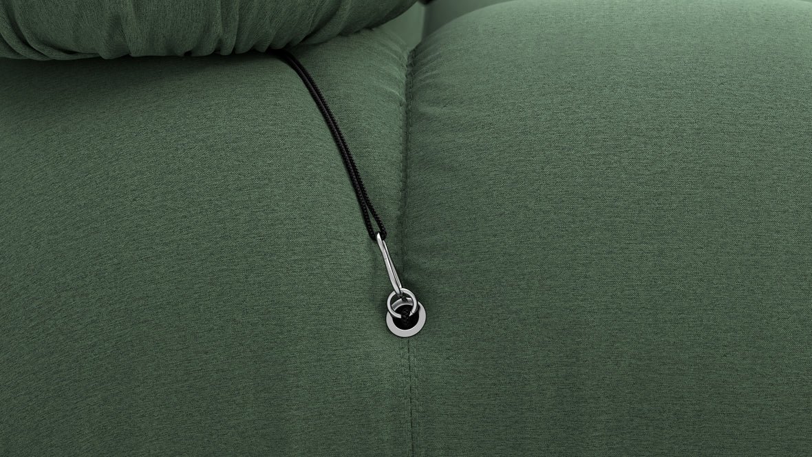 Bellini Sectional - Mario Bellini Sectional, Left Corner, Evergreen Brushed Weave