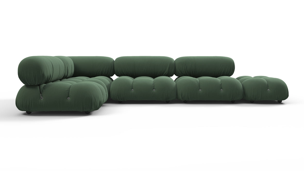 Bellini Sectional - Mario Bellini Sectional, Left Corner, Evergreen Brushed Weave