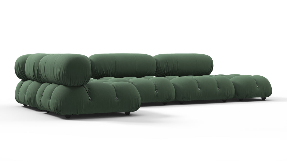 Bellini Sectional - Mario Bellini Sectional, Left Corner, Evergreen Brushed Weave