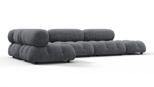 Bellini Sectional - Mario Bellini Sectional, Left Corner, Gray Boucle