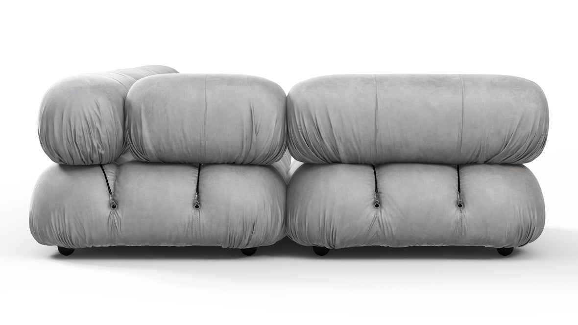 Bellini Sectional - Mario Bellini Sectional, Left Corner, Light Gray Velvet