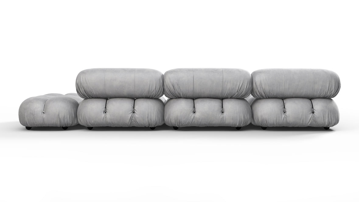 Bellini Sectional - Mario Bellini Sectional, Left Corner, Light Gray Velvet