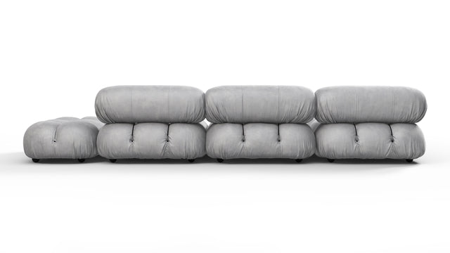 Bellini Sectional - Mario Bellini Sectional, Left Corner, Light Gray Velvet