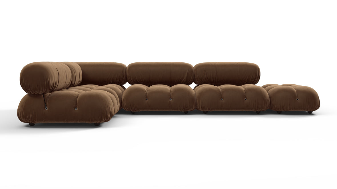 Bellini Sectional - Mario Bellini Sectional, Left Corner, Mocha Velvet