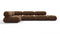 Bellini Sectional - Mario Bellini Sectional, Left Corner, Mocha Velvet