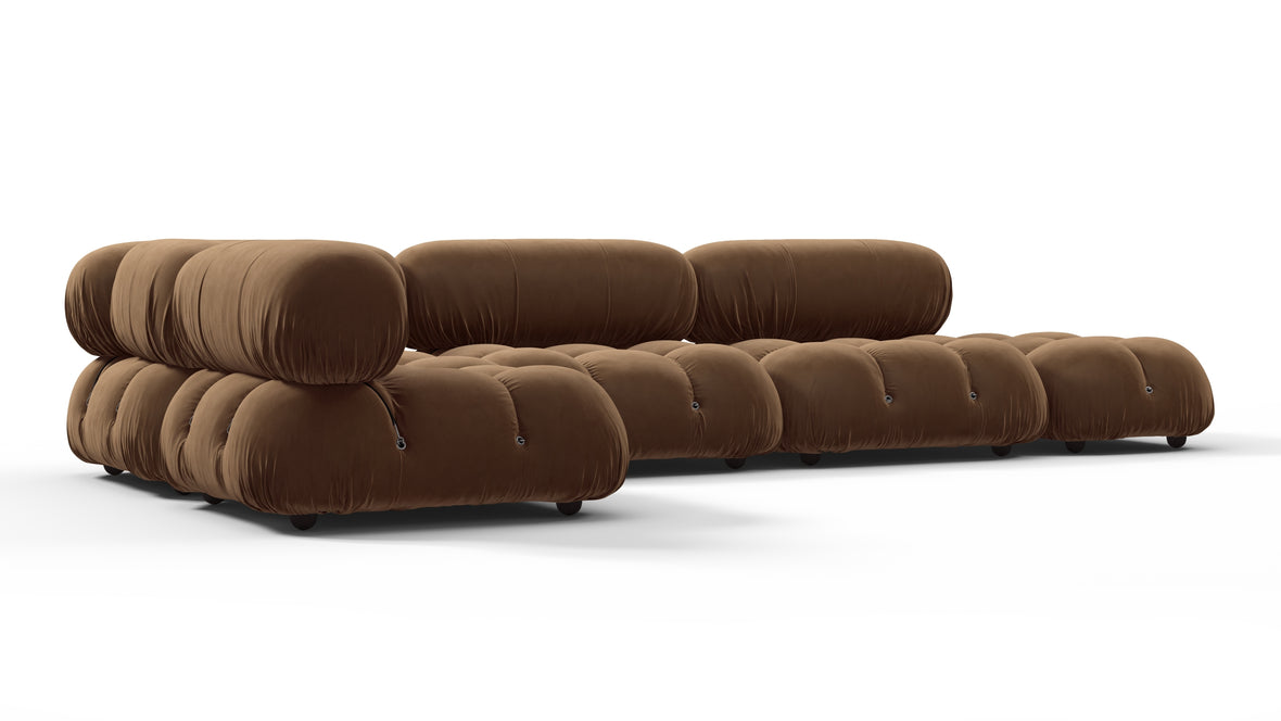 Bellini Sectional - Mario Bellini Sectional, Left Corner, Mocha Velvet