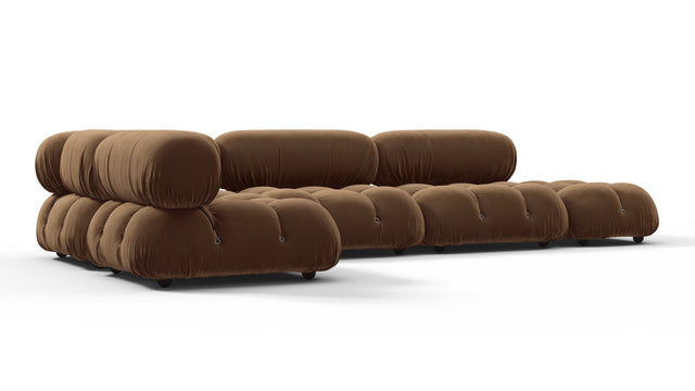 Bellini Sectional - Mario Bellini Sectional, Left Corner, Mocha Velvet