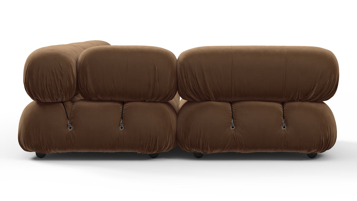 Bellini Sectional - Mario Bellini Sectional, Left Corner, Mocha Velvet