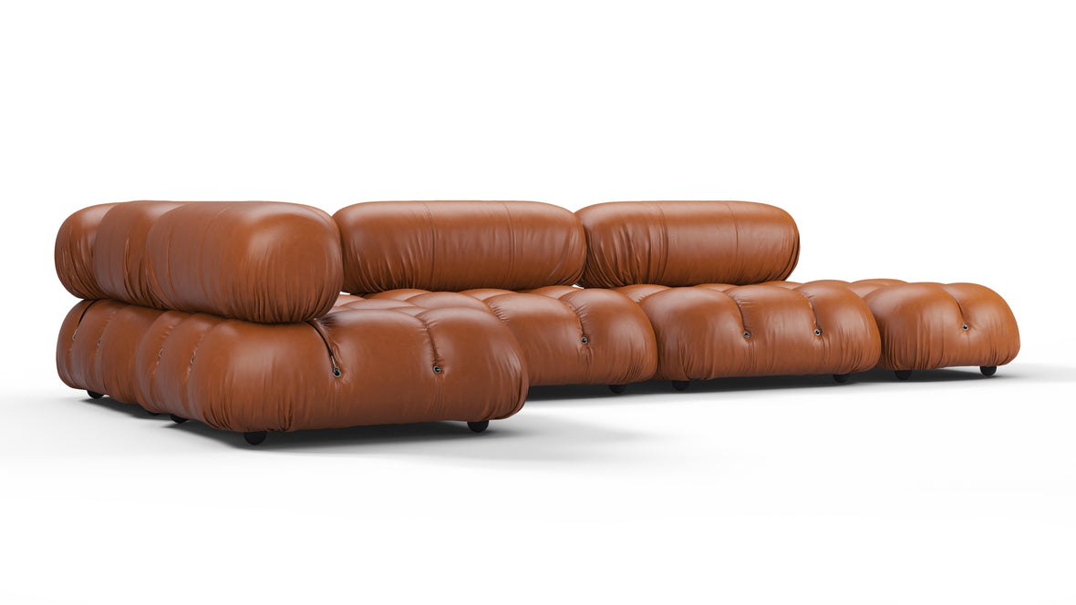 Bellini Sectional - Mario Bellini Sectional, Left Corner, Tan Premium Leather