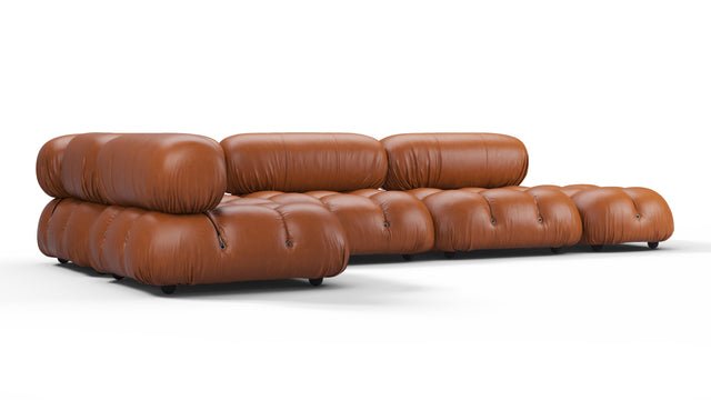 Bellini Sectional - Mario Bellini Sectional, Left Corner, Tan Premium Leather