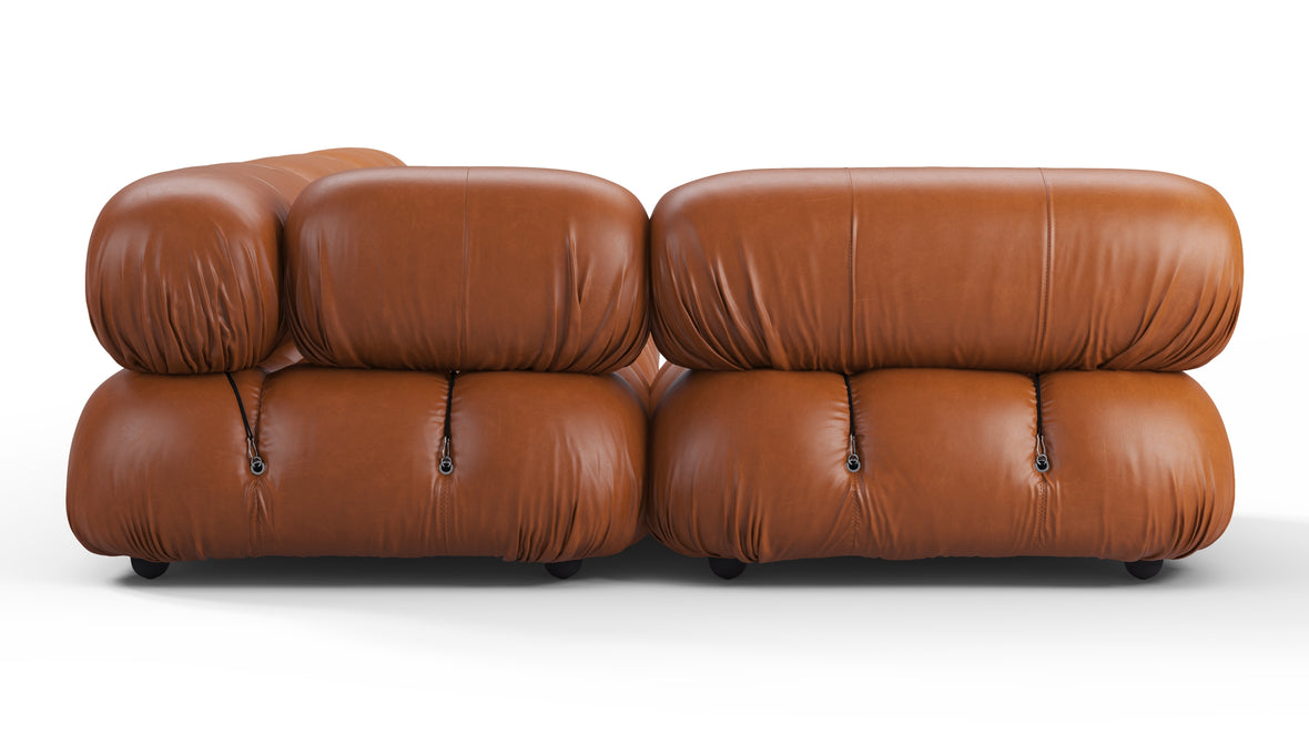 Bellini Sectional - Mario Bellini Sectional, Left Corner, Tan Premium Leather