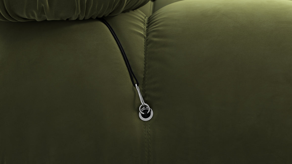 Bellini Sectional - Mario Bellini Sectional, Left Corner, Thyme Luxe Velvet
