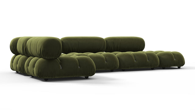 Bellini Sectional - Mario Bellini Sectional, Left Corner, Thyme Luxe Velvet