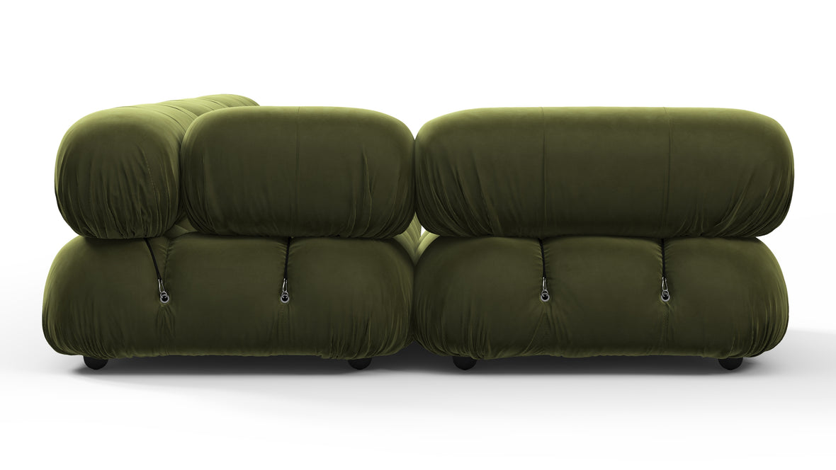 Bellini Sectional - Mario Bellini Sectional, Left Corner, Thyme Luxe Velvet