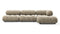 Bellini Sectional - Mario Bellini Sectional, Right Chaise, Beige Gray Chenille