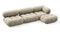 Bellini Sectional - Mario Bellini Sectional, Right Chaise, Beige Gray Chenille
