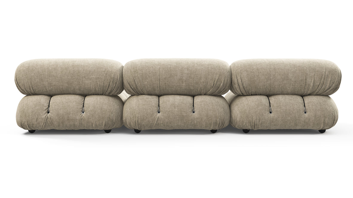 Bellini Sectional - Mario Bellini Sectional, Right Chaise, Beige Gray Chenille
