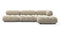 Bellini Sectional - Mario Bellini Sectional, Right Chaise, Eggshell Vegan Suede