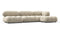 Bellini Sectional - Mario Bellini Sectional, Right Chaise, Eggshell Vegan Suede