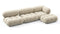 Bellini Sectional - Mario Bellini Sectional, Right Chaise, Eggshell Vegan Suede