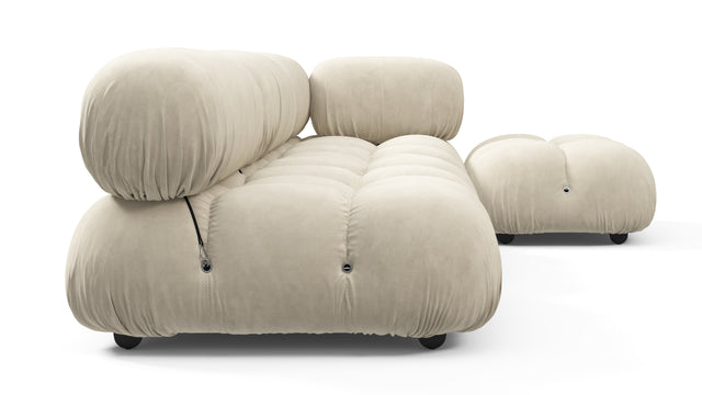 Bellini Sectional - Mario Bellini Sectional, Right Chaise, Eggshell Vegan Suede