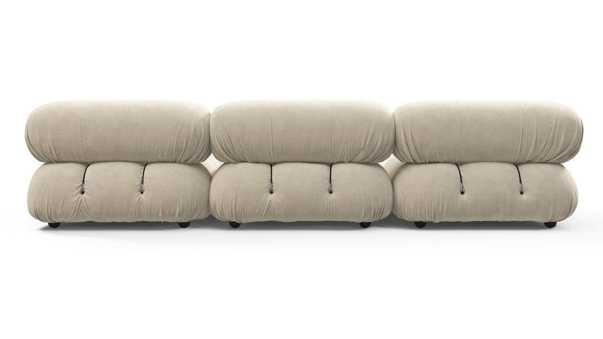 Bellini Sectional - Mario Bellini Sectional, Right Chaise, Eggshell Vegan Suede