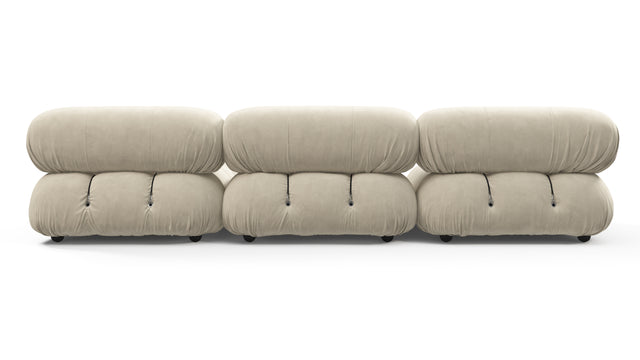 Bellini Sectional - Mario Bellini Sectional, Right Chaise, Eggshell Vegan Suede