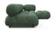 Bellini Sectional - Mario Bellini Sectional, Right Chaise, Evergreen Brushed Weave