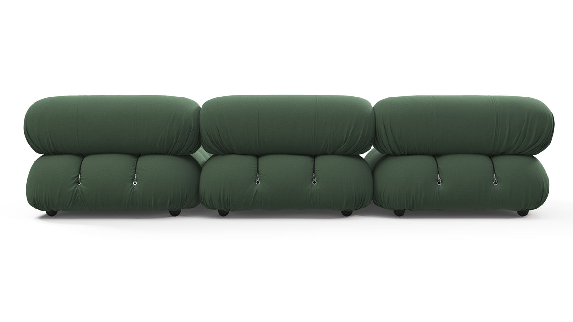 Bellini Sectional - Mario Bellini Sectional, Right Chaise, Evergreen Brushed Weave