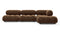 Bellini Sectional - Mario Bellini Sectional, Right Chaise, Mocha Velvet