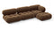 Bellini Sectional - Mario Bellini Sectional, Right Chaise, Mocha Velvet