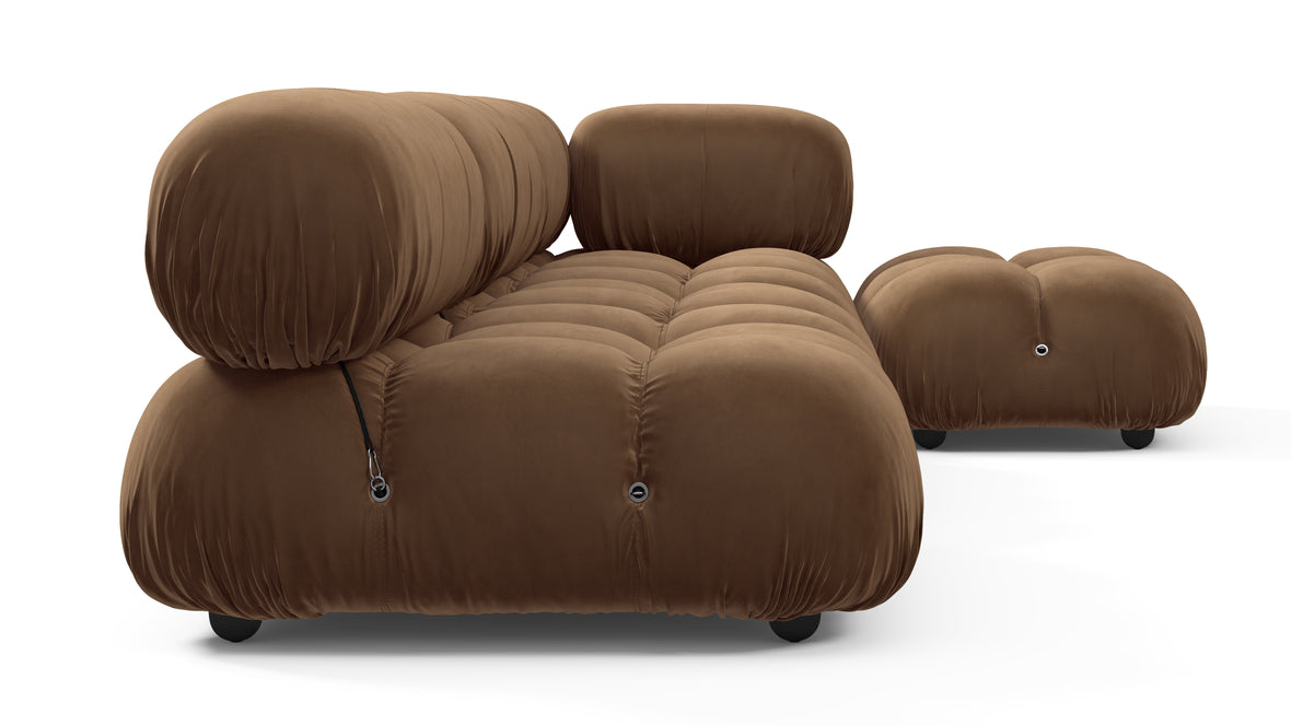 Bellini Sectional - Mario Bellini Sectional, Right Chaise, Mocha Velvet