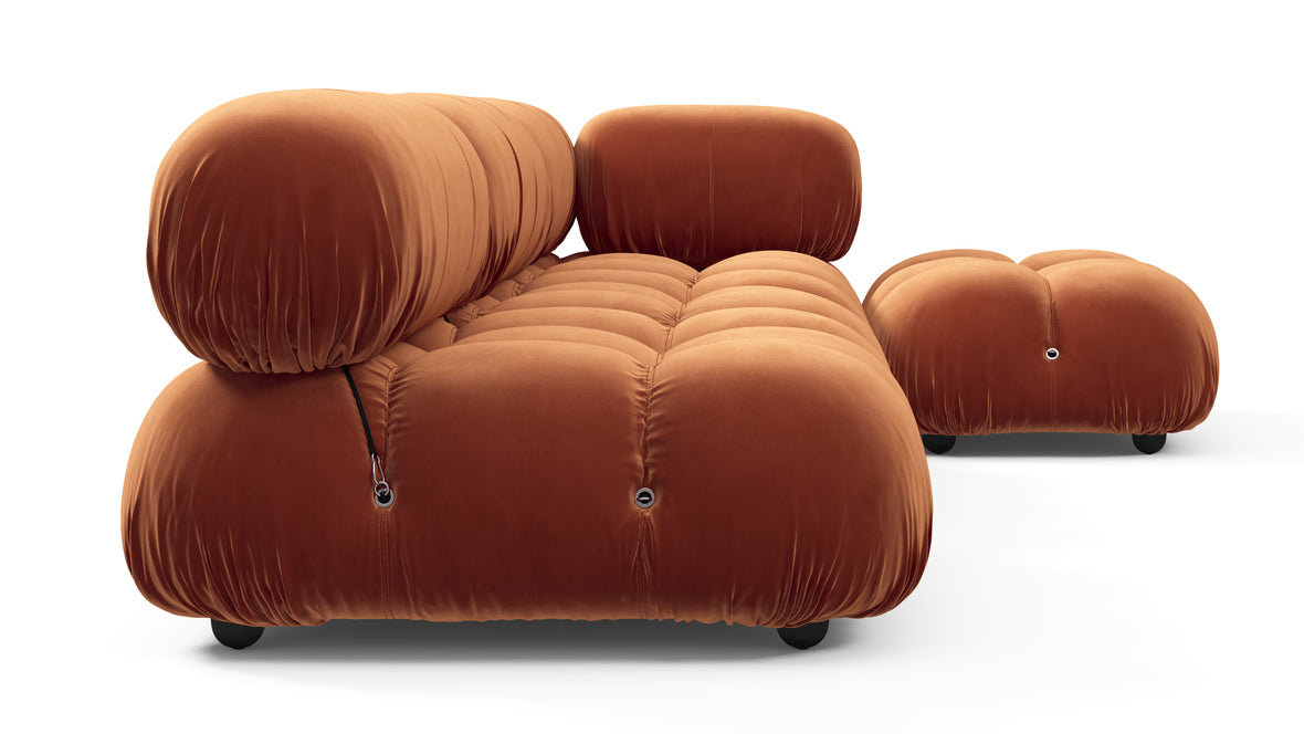 Bellini Sectional - Mario Bellini Sectional, Right Chaise, Spice Velvet