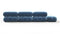 Bellini Sectional - Mario Bellini Sectional, Right Corner, Aegean Blue Velvet