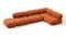Bellini Sectional - Mario Bellini Sectional, Right Corner, Apricot Velvet
