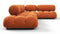 Bellini Sectional - Mario Bellini Sectional, Right Corner, Apricot Velvet