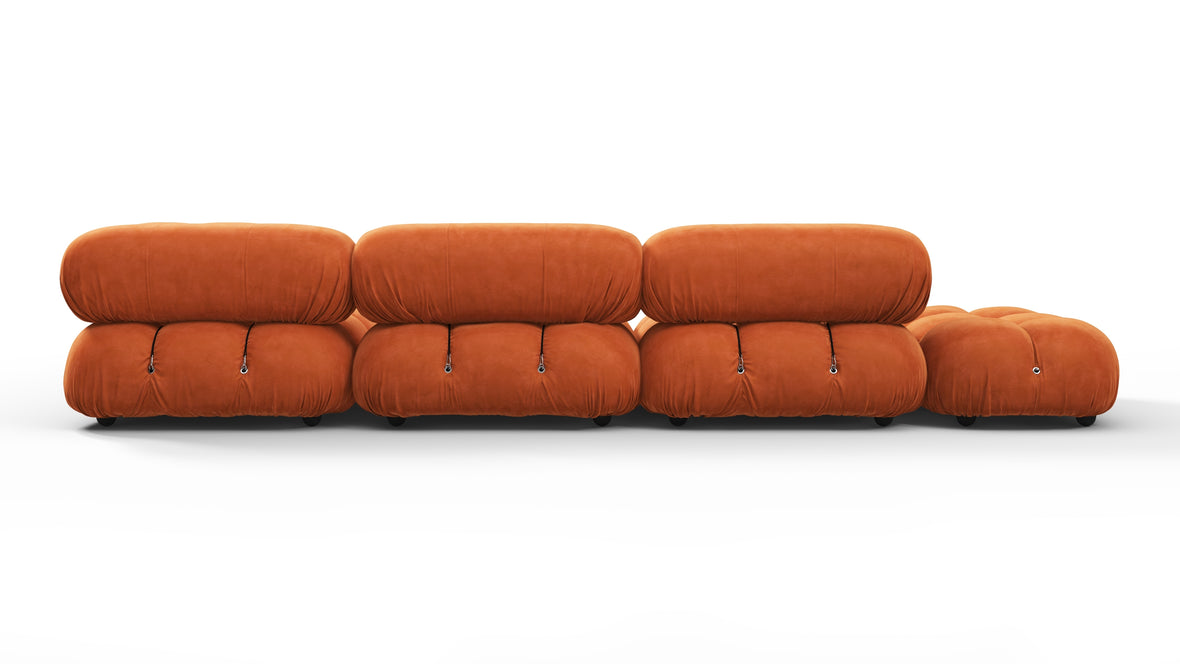 Bellini Sectional - Mario Bellini Sectional, Right Corner, Apricot Velvet